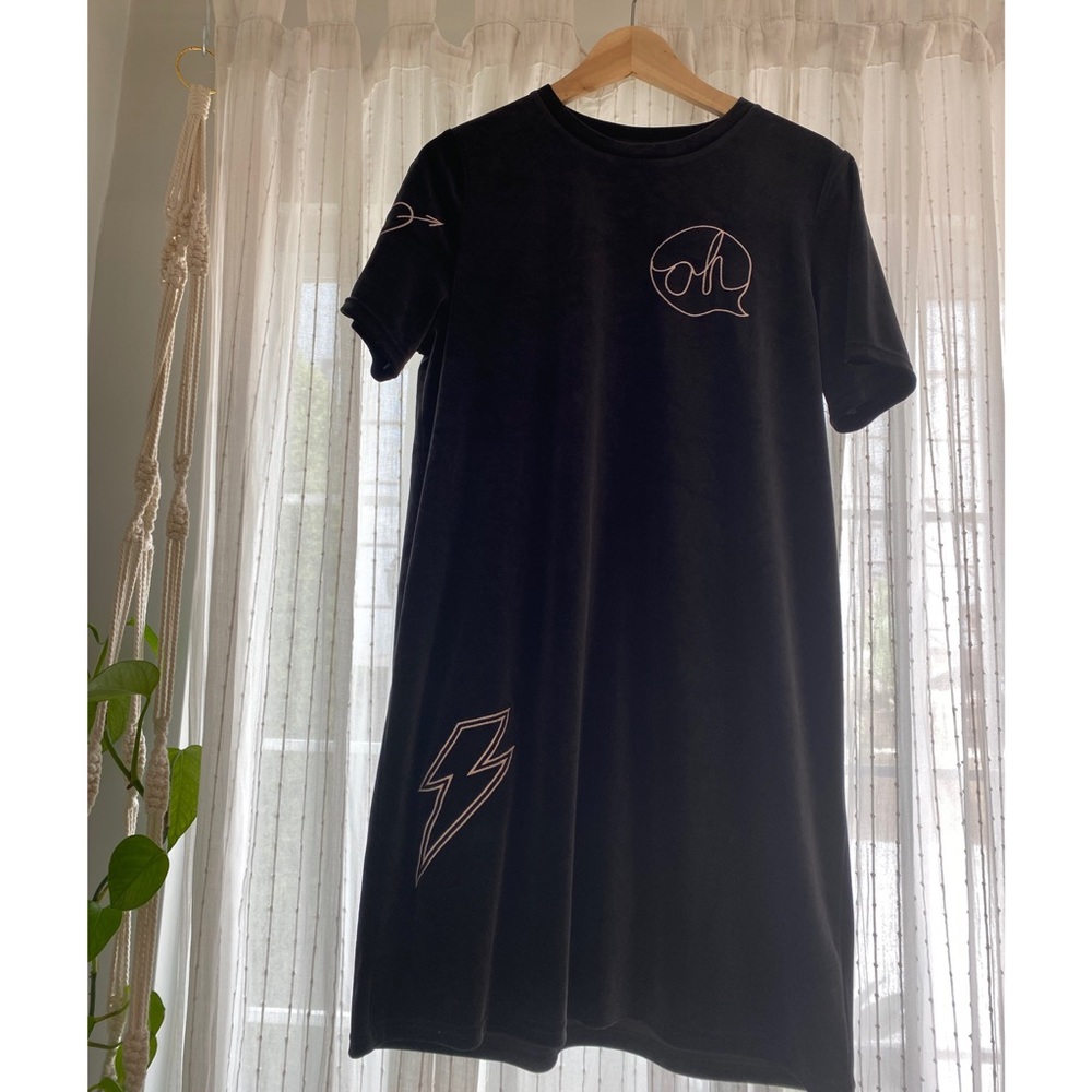 SOLD H&M Black Velvet Dress